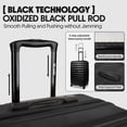 thumbnail image 3 of New York Xpress Luggage Sets 2 Piece Hardside Expandable Suitcase with Spinner Wheels, 20" Carry-on & 25" Medium Checked Luggage, Black, La13601, 3 of 8