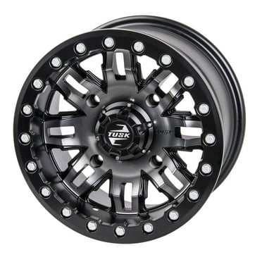 4/156 Tusk Teton Beadlock Wheel 15x10 5.0   5.0 Gun Metal/Black For POLARIS RZR XP 1000 Trails and Rocks Edition 2018-2022