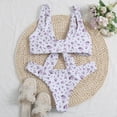thumbnail image 3 of WREESH Women Printed Swimsuit With Underpants Open Back Swimwear, 3 of 8