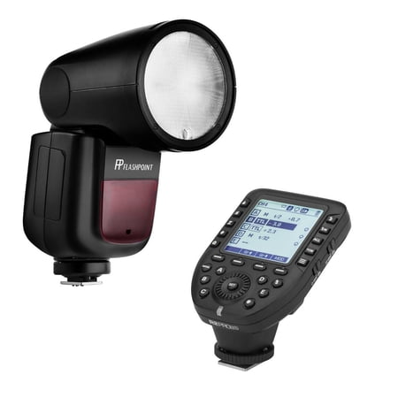 UPC: 0192223080027 | Flashpoint Zoom Li-on X R2 TTL On-Camera Round Flash Speedlight For Pentax (Godox V1) + Flashpoint R2 Pro Mark II Transmitter for Pentax Cameras