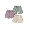 thumbnail image 2 of Aojekbee Toddler Boy Girl Plain Shorts Drawstring Waist Casual Shorts Summer Loose Fitting Lounge Shorts, 2 of 10