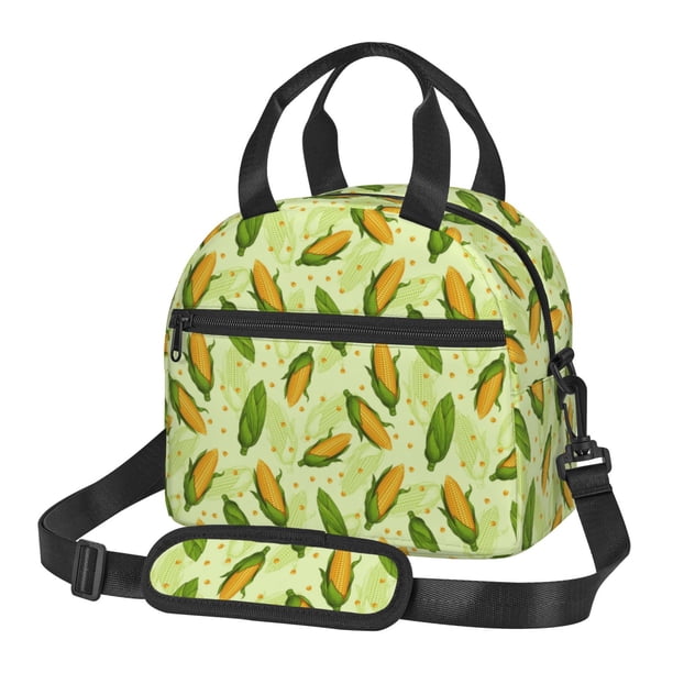 Balery Fresh Corn Bolsa de Almuerzo Impresa, Caja de Almuerzo Reutilizable, Bolsa Térmica Aislada para Almuerzo, Bolsa Antiderrames