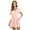Pink, variant on EFINNY Women's V Neck Nightshirt Cotton Casual Sleepwear Short Sleeve Nightgown with Pockets S-3XL
