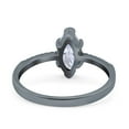 thumbnail image 3 of Black Tone, Simulated Cubic Zirconia Size-6 Marquise Solitaire Accent Dazzling Wedding Engagement Ring 925 Sterling Silver, 3 of 7