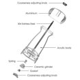 thumbnail image 3 of Clear Acrylic Salt And Pepper Grinder Refillable Sea Salt Pepper Grinder Kitchen Pepper Shaker, 3 of 5