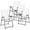 White, variant on Costway 4pcs Patio Folding Portable Dining Chairs Metal Frame Armrests Garden Black