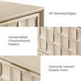 thumbnail image 4 of AFO Mid Century Modern Sideboard Cabinet with 6 Drawers - Fluted Wooden Storage Cabinet for Living Room, Entryway, or Dining Room - Champagne Gold Handles, Oak, 4 of 10
