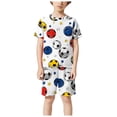 thumbnail image 4 of UAYOTSE Summer Toddler Boy Clothes Boy Clothes Size 6 Toddler Baby Boy Summer Clothes Short Sleeves T-Shirt Tops + Shorts Cute Outfits Set,Sizes 5-6 Years, 4 of 6