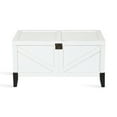 thumbnail image 6 of Kate and Laurel Cates Wooden Coffee Table with Trunk Storage, 35 x 19 x 18, White and Black, Rustic Farmhouse Living Room Chest Table with Barn Door-Inspired Styling, 6 of 9