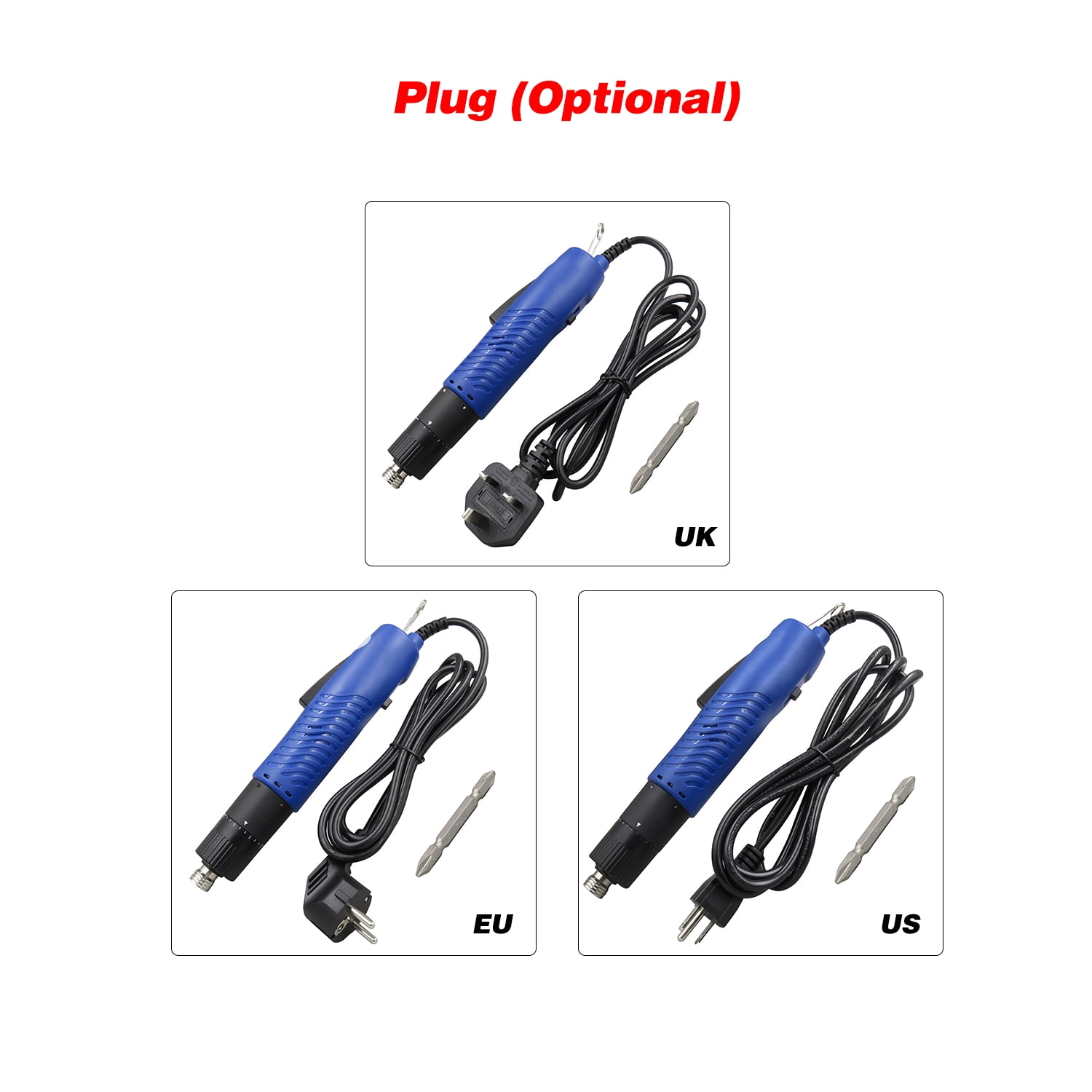 AC Electric Screwdriver Handheld Corded Electric Screw Driver Adjustable Torque 1/4-in Screw Bit Diameter Tool