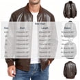 thumbnail image 4 of Faux Leather Jackets for Men with Pockets Retro Stylish Casual Full-Zip Hoodless PU Moto Bomber Coats, Black L, 4 of 7