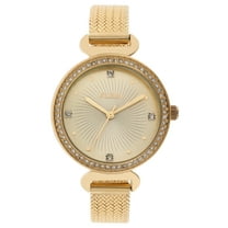 Elgin Adult Woman's Gold-Tone Analog Watch with Sunray Dial - EG1610011