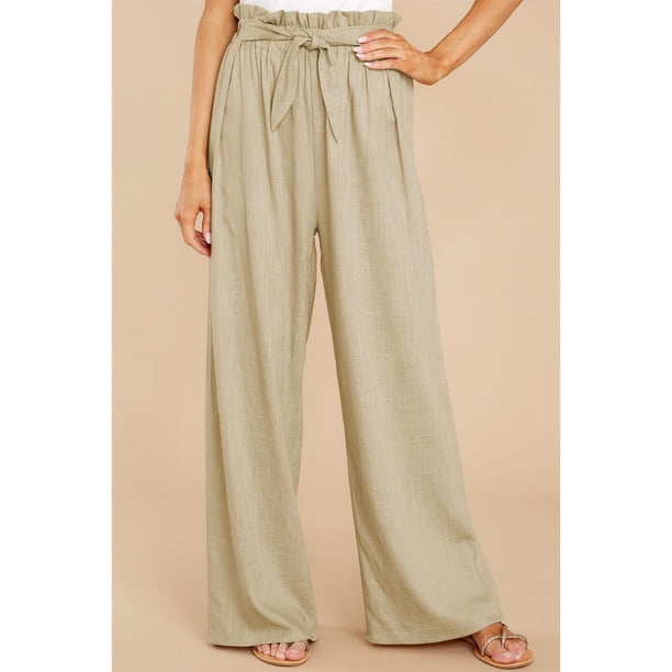 Pantalones sueltos pantalones fluidos cintura elástica ligeros versátiles para citas para niñas ANGGREK Otros