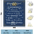 thumbnail image 5 of 60th Birthday Gift for Men Blanket - Happy 60 Birthday Gifts for Dad or Husband - 1963 Mens Birthday Gift Ideas - Gifts for 60 Year Old Man - Cozy & Soft Flannel Throw Blanket 60 x 50 inch, 5 of 6