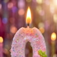 thumbnail image 4 of Cartoon Number Birthday Candle Pink Cake Topper for Anniversary Celebration Creative Party Decor Number 0, 4 of 6