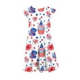 thumbnail image 5 of Delliss Girls Dress Flared Sleeve Ruffle Hem A-Line Sundress Casual Dresses 6-15 Years, 5 of 7