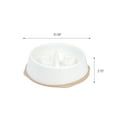 thumbnail image 4 of IRIS USA 4 Cup Slow Feeder Dog Bowl for Long Snouted Pets, White/Beige, 4 of 5