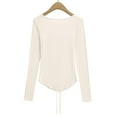 thumbnail image 4 of Ailaofu Women's Long Sleeve Cardigan Sweater V Neck Bow Tie Front Lightweight Shrug Sweater, 4 of 5