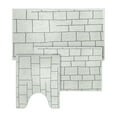 thumbnail image 3 of SussexHome Geometric Design 3 Piece Bathroom Rugs Set - Non-Slip Ultra Thin Bath Rugs for Bathroom Floor - Washable Cotton Bathroom Mats Set, 3 of 11