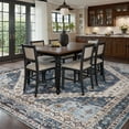 thumbnail image 5 of SIXHOME 4'x6' Rugs for Living Room Washable Vintage Bohemian Soft Carpet Neutral Blue Low Pile Area Rug Non Slip for Bedroom Dining Room Home Office Accent Floor Rug Home Decor Blue, 5 of 6