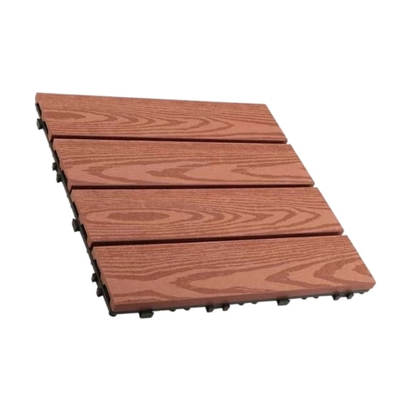 AOOOWER Safe Fade Resistant Balcony Decking Tile Realistic Wood Grains Texture Lock