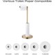 thumbnail image 4 of Portarrollos de papel higiénico de acero inoxidable dorado, diseño independiente para una fácil colocación, resistente al óxido y antideslizante para espacios pequeños, apartamentos de alquiler,, 4 of 5