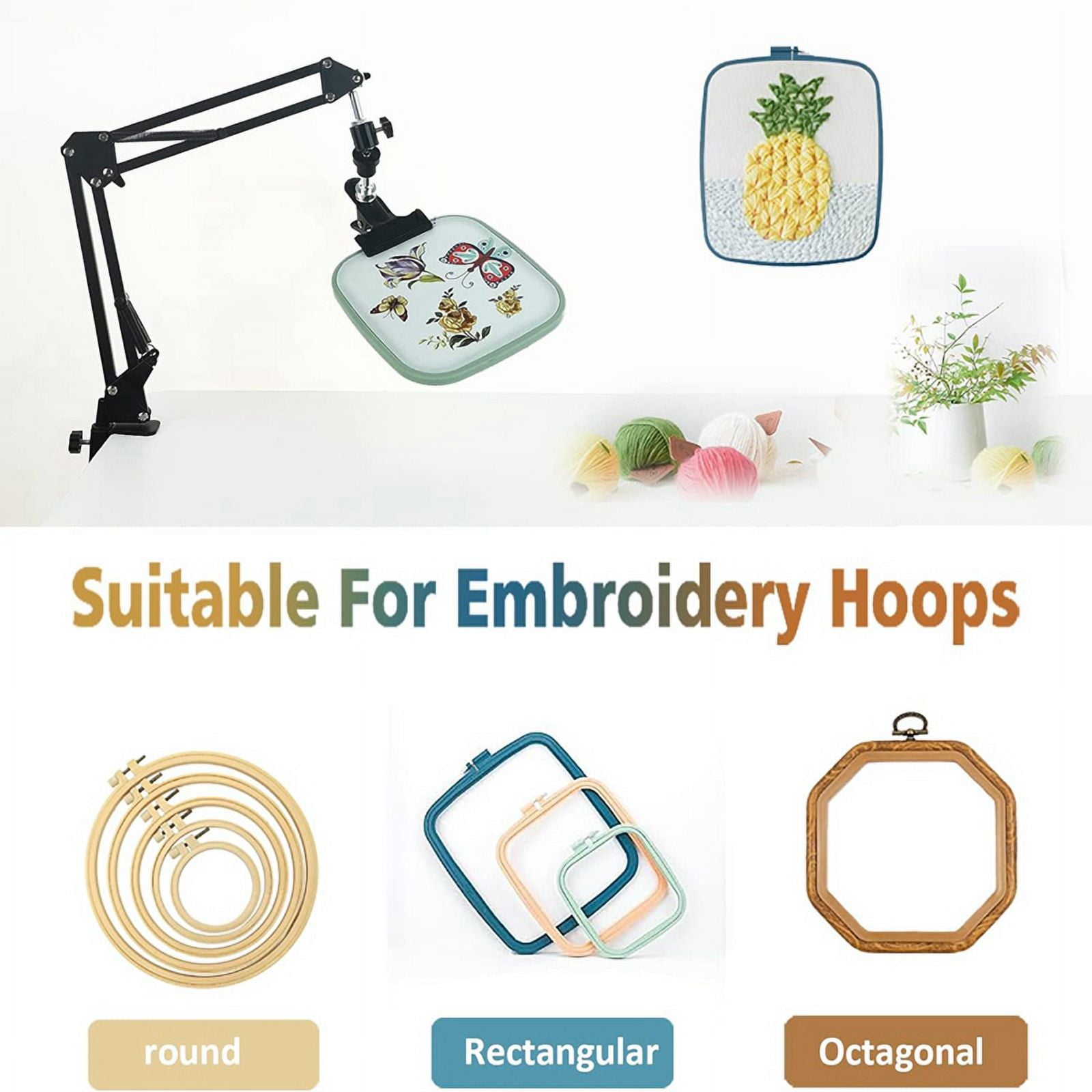 Embroidery Hoop Stand Rotating Stand,Hand Embroidery Stand, Embroidery Hoop Stand Suitable for Embroidery B