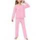 thumbnail image 1 of Odeerbi 2-14 Años Niños Niñas Pijamas Suaves Manga Larga Tops Pantalones Juego Suaves Estrellas Estampadas Ropa de Dormir Franela Juego de Dos Piezas, 1 of 4
