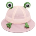 thumbnail image 1 of Sombrero de malla transpirable para niños con circunferencia de la cabeza de 48 a 52 cm, sombrero para el sol, sombrero de verano con dibujos de rana, sombrero de pescador para bebé, 1 of 5