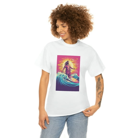 Jesus Surfing Unisex Heavy Cotton Tee