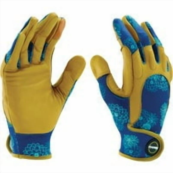 Miracle-Gro Women's Leather Durable Comfort Landscaping Gloves, Small/Medium