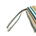 thumbnail image 5 of Jordan Manufacturing 45" x 17" Boule Bog Multicolor Stripe Rectangular Outdoor Settee Swing Bench Cushion with Ties and Welt, 5 of 10