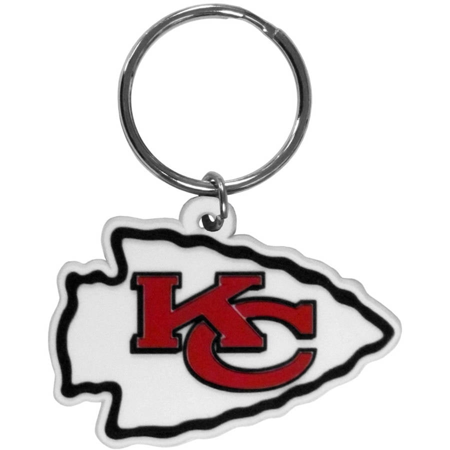 NFL Kansas City Chiefs Flex Laser Cut Rubber Keychain - Walmart.com - Walmart.com