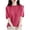Watermelon Red, variant on Womens Tops Diamond Lace Jacquard Knit Segmented Weave Design Ribbed Texture Crewneck Short Sleeve,Sizes S-2XL