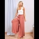 thumbnail image 5 of Pantalones Casuales de Cintura Alta para Mujer, de Color Liso, Largos y Anchos, con Bolsillos, para y Otoño. Naranja Rojo L, 5 of 10