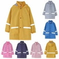 thumbnail image 2 of Utoimkio Little Boys Girls Rain Jackets Hooded Waterproof Lightweight Rain Coats Windbreakers Raincoats for Kids Boys Girls 3-11 Years, 2 of 9