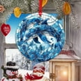 thumbnail image 3 of AatoeaX Stained Glass Dolphins Ornament: Ocean Art, Transparent Acrylic, Hanging Decor for Sea Lovers, Art Fans & Home Accents, 3 of 7