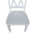 thumbnail image 3 of Double XX Solid Wood Chairs in White- Set of 2, 3 of 11