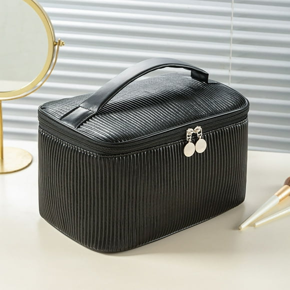 Makeup Bag Pleated Wash Bag Travel Portable Half Round Storage Bag