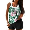 thumbnail image 2 of Sakmal Womens Swimsuits Tropical Two Piece Sets Tankinis Swimwear Padded Full Coverage Swimsuit Sets, 2 of 5