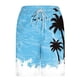 thumbnail image 3 of Ceisia Men's Light Blue Ocean Wave Palm Tree Print Beach Shorts with Quick Dry Stretch Fabric and Anti-Exposure Liner Multicolor XL Gifts, 3 of 6