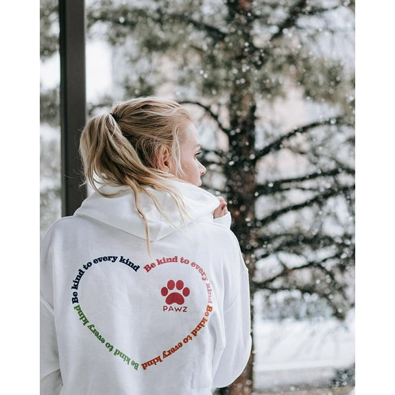 Pawz Be Kind to Every Kind Open Heart Hoodie