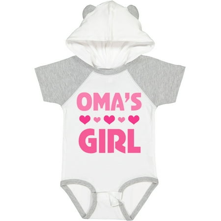 

Inktastic Oma s Girl Heart Gift Baby Girl Bodysuit