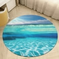 thumbnail image 4 of Bright Sunshine Through Deep Blue Sea Round Small Area Rug, Print Non Slip Washable Floor Mat, Soft Throw Rug for Living Room, Powder Room Entryway, Bathroom, Bedside, 4 of 6