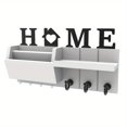 thumbnail image 1 of 1pc Wall Hanging Storage Holder, Wooden Wall Mounted Storage Rack With 7 Hooks,, 1 of 12