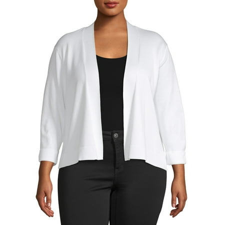 Heart & Crush Women's Plus Size Straight Front Bolero Cardigan