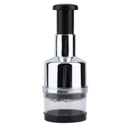 

Nitouy Garlic Chopper Cutter Stainless Steel Manual Ginger Chili Vegetable Crusher