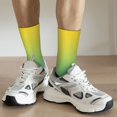 thumbnail image 6 of Vsdgher Teal To Yellow Gradient Crew Socks for Men & Women, Breathable Casual Athletic Ankle Socks, 6 of 6