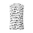 thumbnail image 4 of Yiaed Fish Bones Print Men's Singlet Vests Summer Running Muscle Tank Tops Gym Undershirt Round Neck Sleeveless for man, 4 of 5