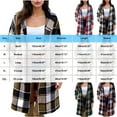 thumbnail image 3 of Gamivast Wool Coats for Women Flannel Oversized Plaid Button Down Notch Lapel Collar Winter Jackets with Pcokest Fall Fashion Long Sleeve Long Peacoats Casual Work Outfits, 3 of 5